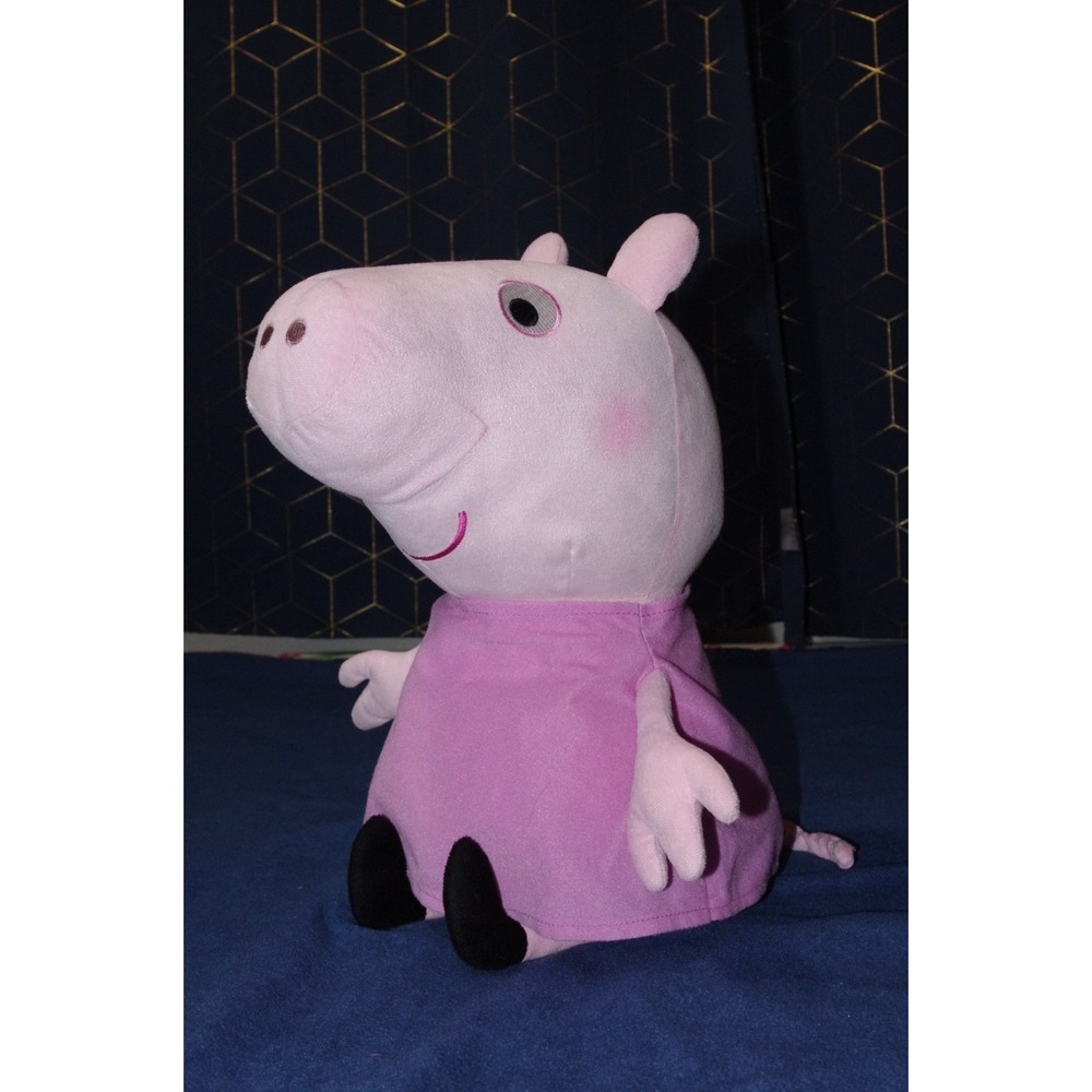 Peppa Pig Plush Large 18" with Pink Dress Soft‎ Stuffed Animal 2016 VGUC